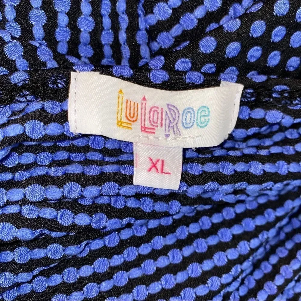 LuLaRoe SARAH Mermaid Dots Cardigan UNICORN Blue